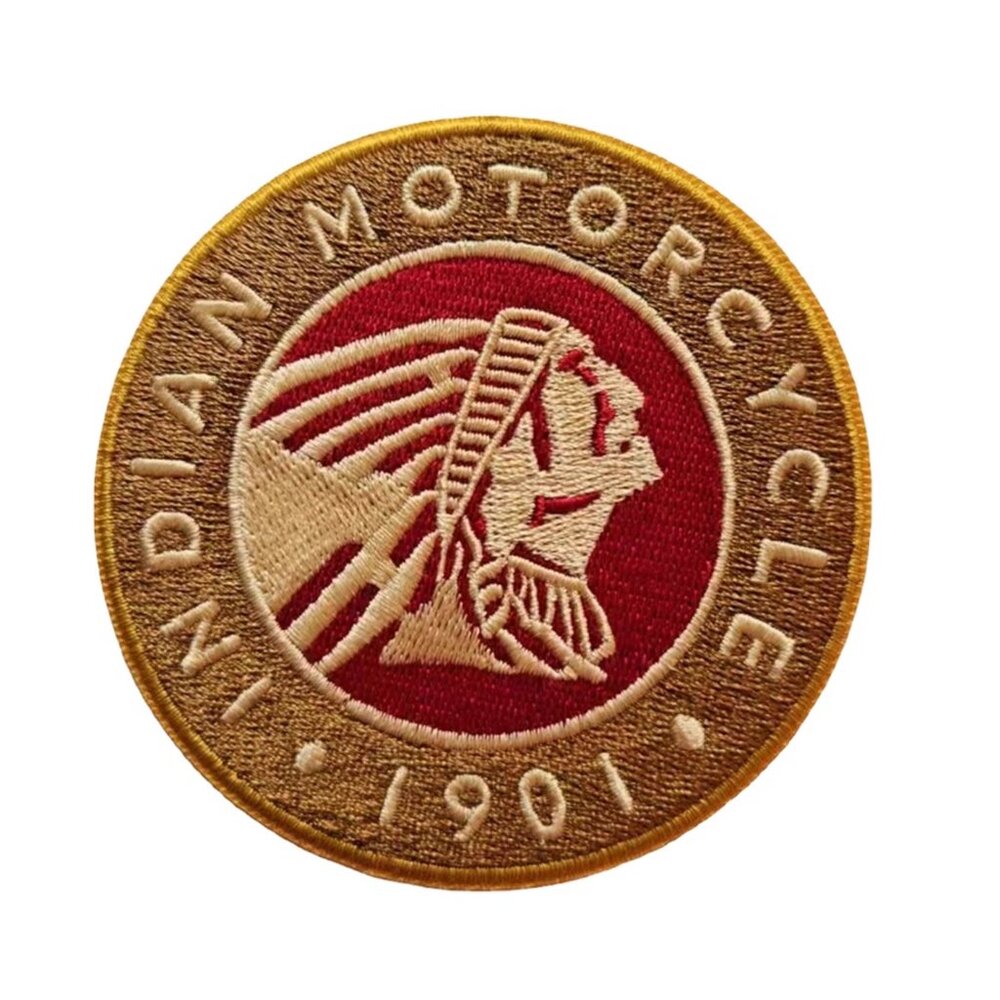 3/$15: Indian Motorcycle BACK Embroidered Iron On Patch